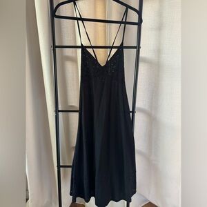 Elegant Black Strappy Dress